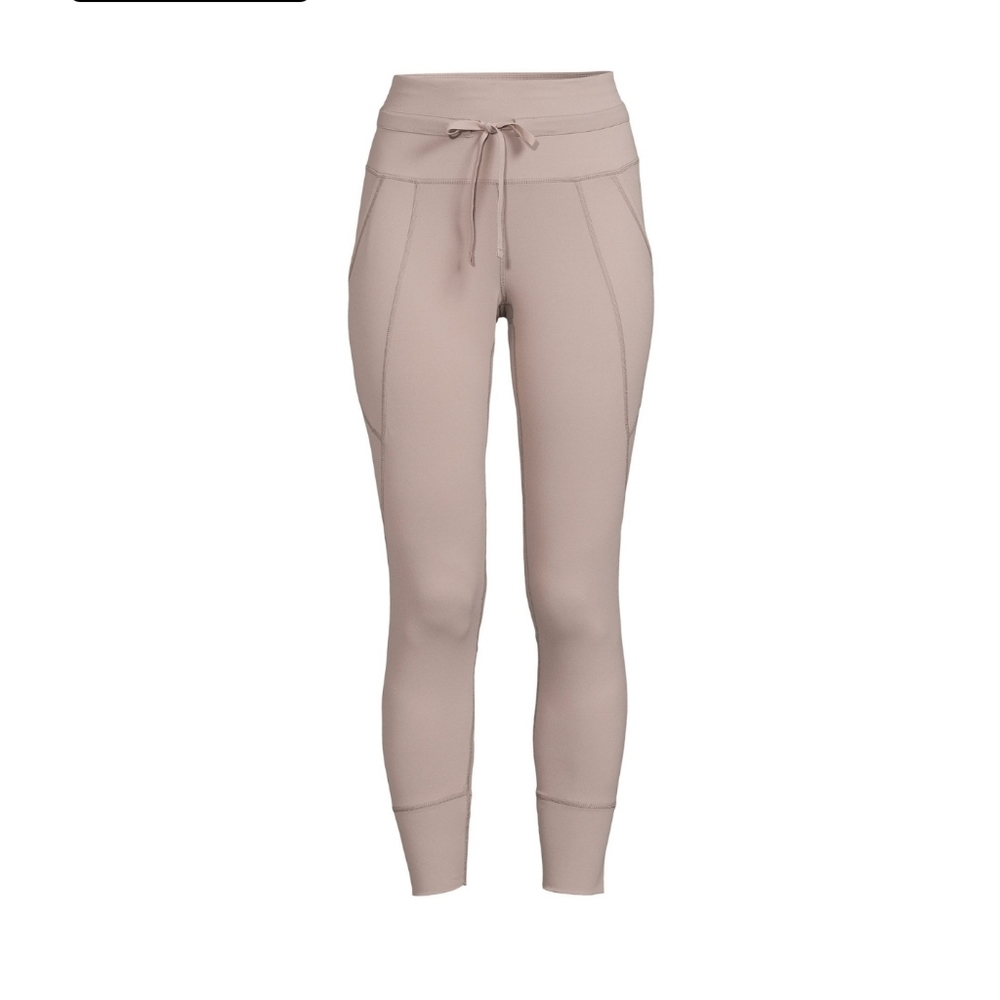 Avia NWT High Waist Spandex Yoga Legging with Side Pockets Grey Mauve 1009